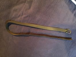 Ledergürtel grau, Breite 2.8 cm, Länge 118 cm