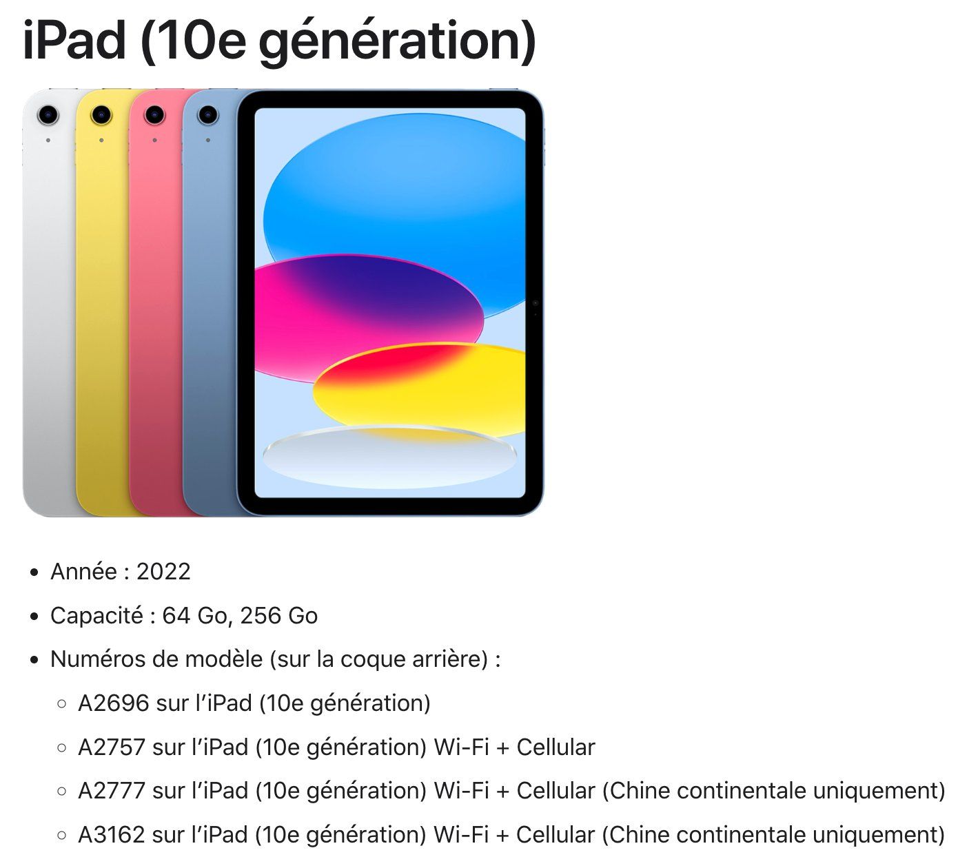 Covers & Borse: Chassis complet ipad 10 Apple original micro rayure A2757 – Usato da Morges venduto da DA-repa 2