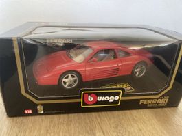 Burago Ferrari 348tb 1989 Modellauto rot neu