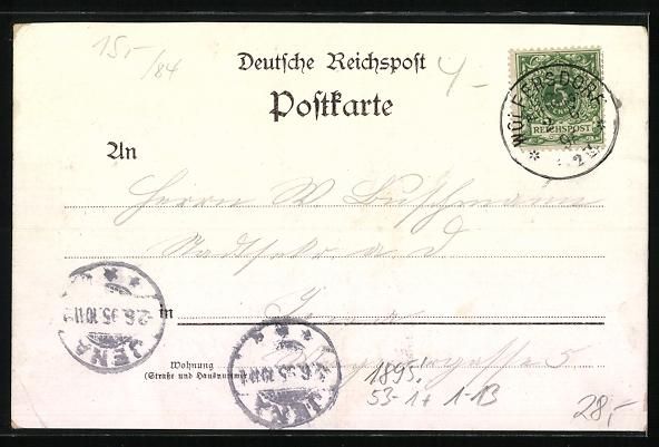Cartoline postali: Vorläufer-Lithographie Hummelshain, 189 – Usato da Berlin venduto da bartko-reher 1