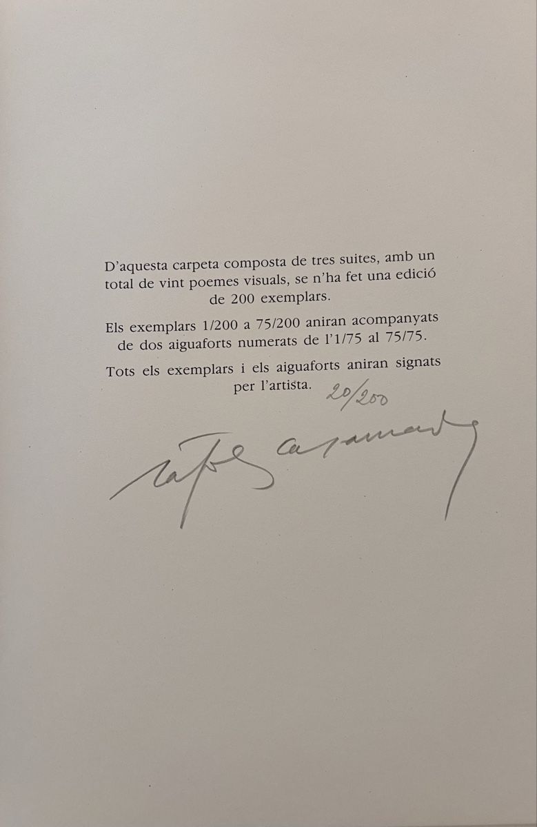 Libri: ESTRATS - RAFOLS CASAMADA 1985 - handsigned – Nuovo (secondo la descrizione) da Zürich venduto da Vera_Ma 3