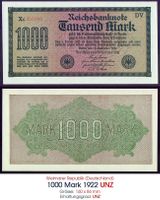 1000 Mark 1922 UNZ