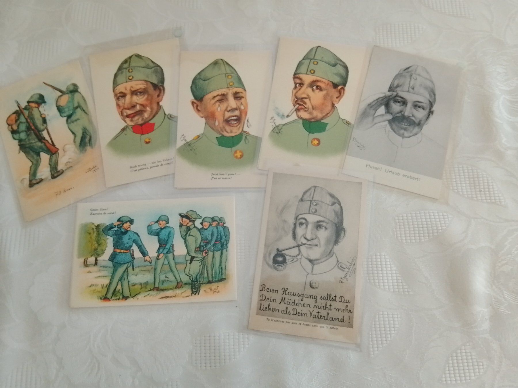 Cartoline postali: Vecchie cartoline militari Svizzere – Nuovo e nell'imballaggio originale da Porza venduto da alba55