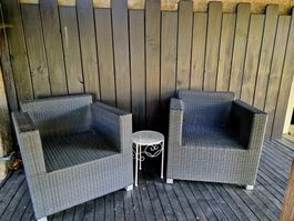 2 Gartensessel ohne Polster