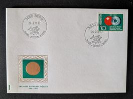 120 JAHRE SCHWEIZER-MÜNZEN 1850-1970 -   9 Briefe