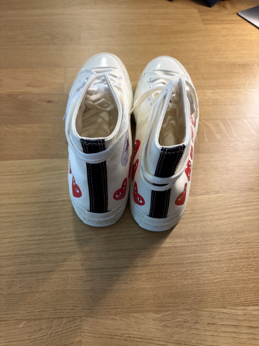 Converse Scarpe da uomo: Comme des Garcons Converse Play Weiss – Nuovo (secondo la descrizione) da Schaffhausen venduto da golazo_vines 3