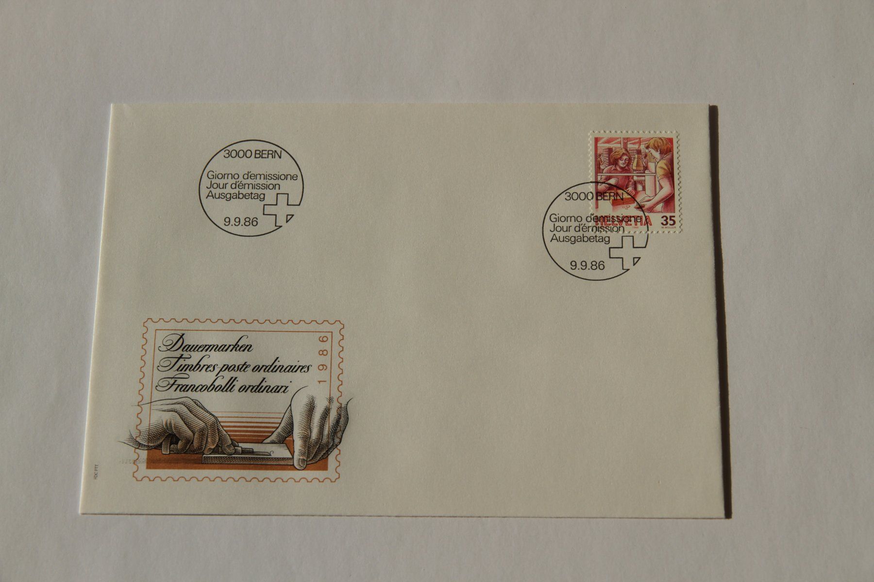 Tutti i francobolli: FDC, Post Schalterdienst, Dauermarken, 9.9.1986 – Nuovo (secondo la descrizione) da Nesselnbach venduto da ubourson