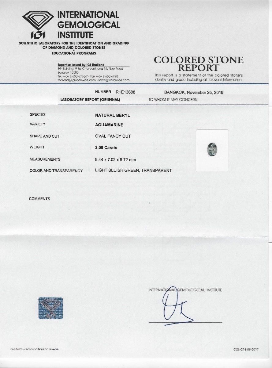 Pietre preziose: Aquamarin 2.09ct – Nuovo e nell'imballaggio originale da Gebenstorf venduto da HQ-Gemstones 2