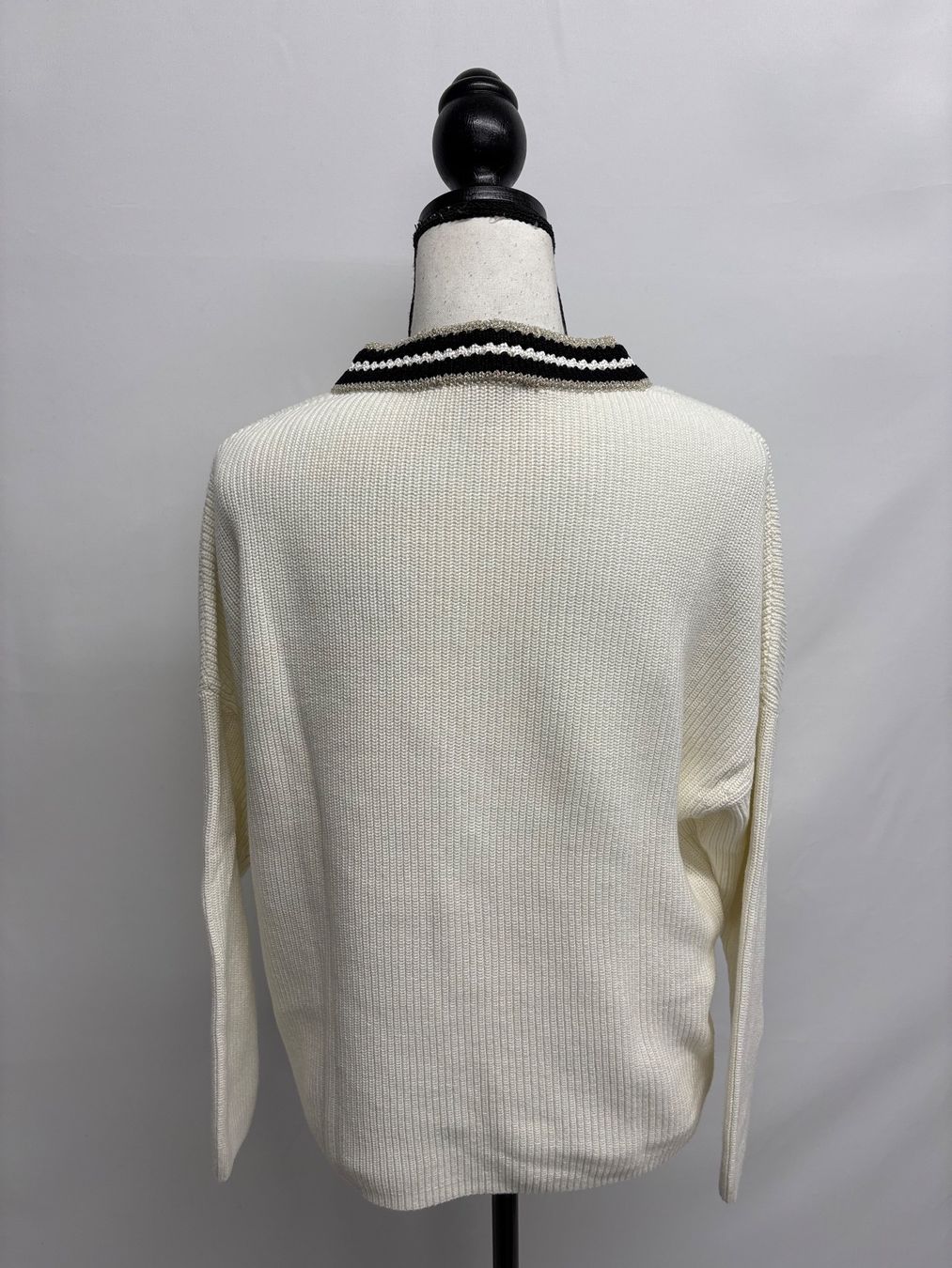 Maje Maglioni & Felpe: Maje Strickpullover mit V-Ausschnitt Meteo offwhite weiss 36 – Usato da Regensdorf venduto da secondchancefashion 4