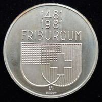 Medaille Fribourg/Freiburg 900/1000 Silber 15,2gr.