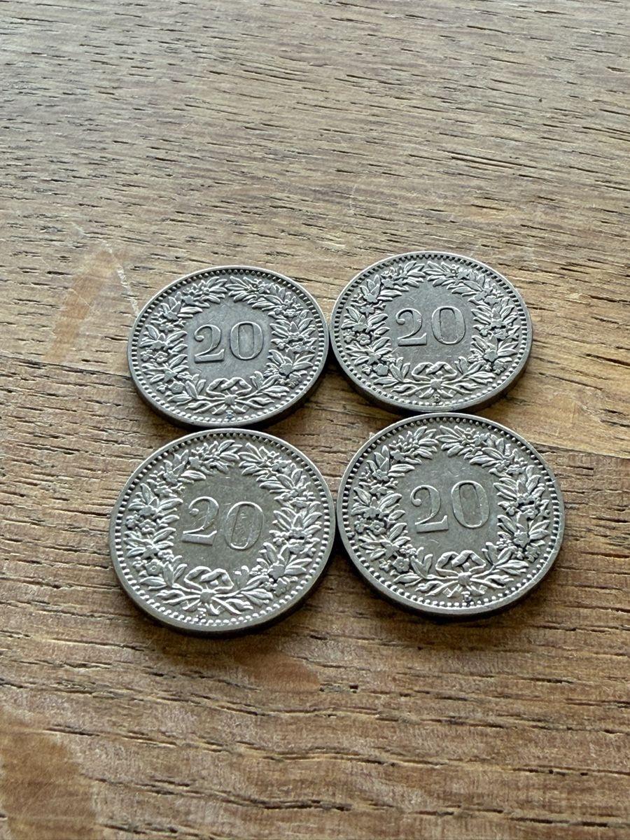 Tutti le monete: 4x 20 Rappen 1906 – Usato da Maienfeld venduto da Sk8erli7 1