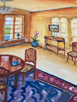 Gelbes Interieur - Gemälde