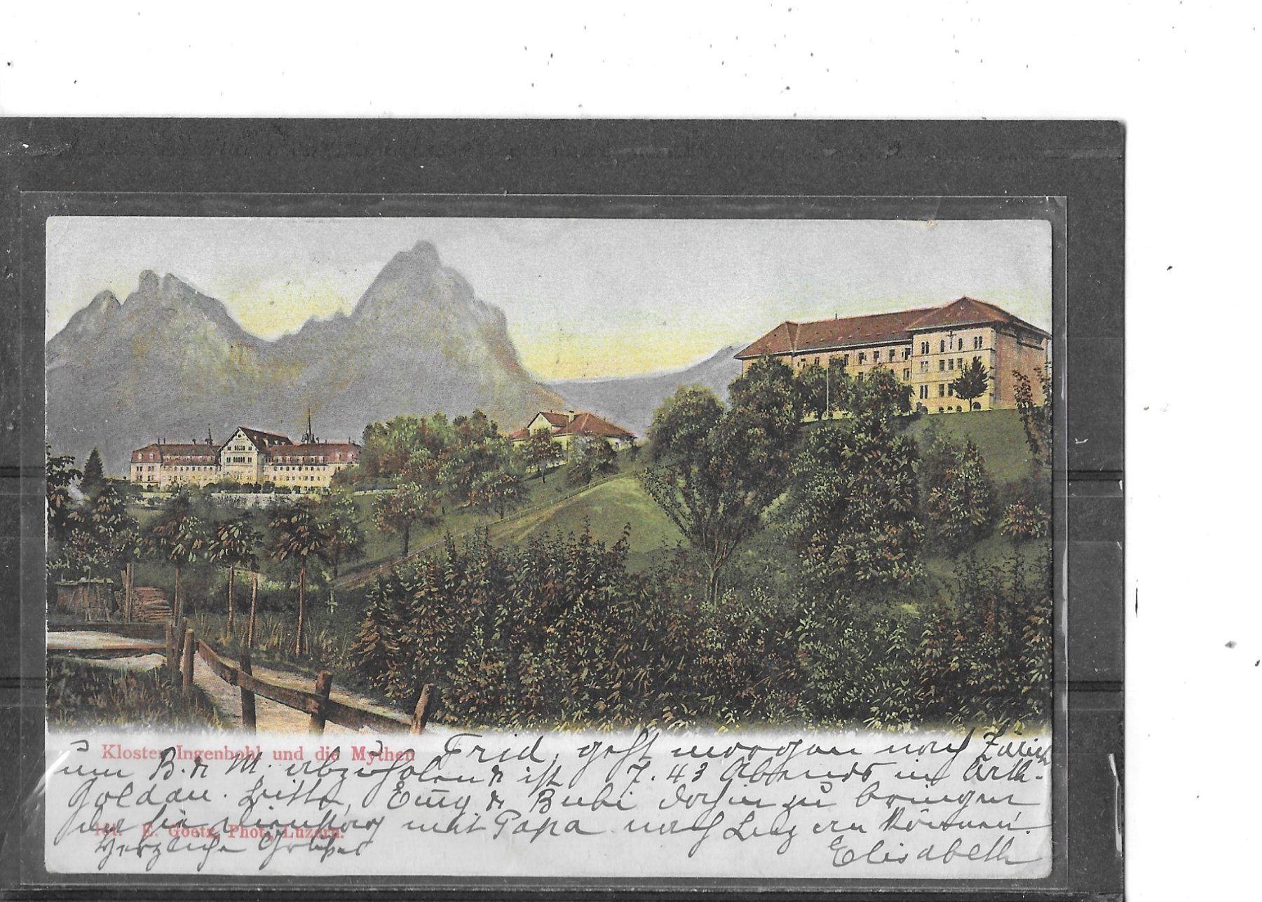 Cartoline postali: SZ Ingenbohl 1901 und die Mythen – Usato da Schocherswil venduto da Wilare