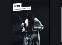 Reezy Konzert Stehplatz Ticket Zürich