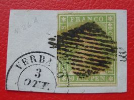 1854, 26A (26A3) von VERBANO (I), Kat: 500.-+ Schiffspost!