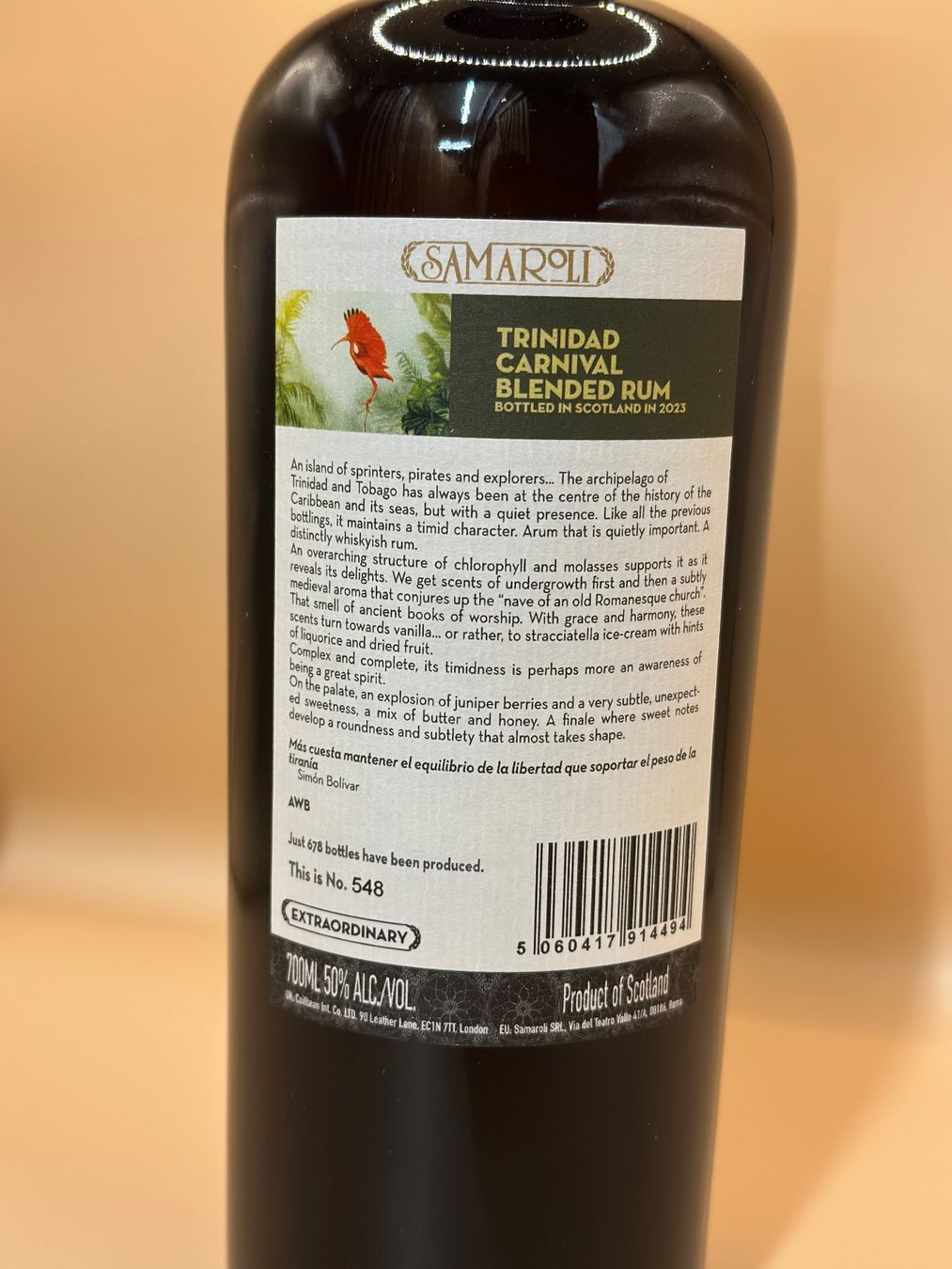 Spirituosen: Samaroli Trinidad Carnival Blended Rum - Bottled 2023 – Neu und originalverpackt aus Kriens von luk_82gm 3