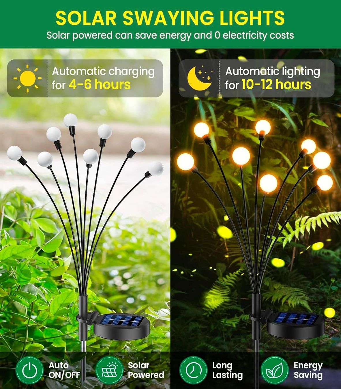 Lampade: Firefly Solar-Gartenlampen 4er Set, 32 LED, IP65 – Nuovo e nell'imballaggio originale da Nuglar venduto da SmartLiving24 4
