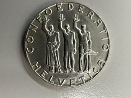 5 Fr.  Silber Schweiz Bundesfeier 1941