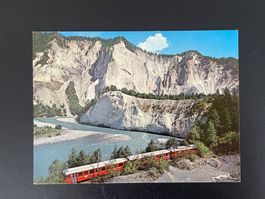 AK GR Rhätische Bahn in der Rheinschlucht
