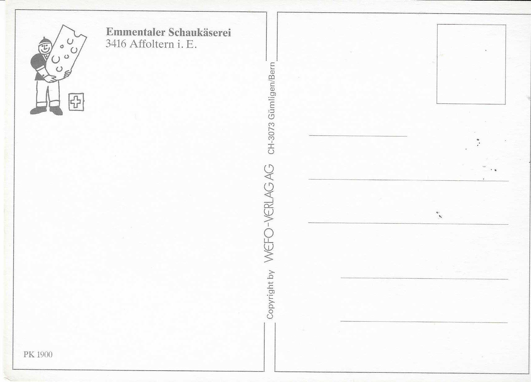 Cartoline postali: Emmentaler Schaukäserei Affoltern i.E. BE – Nuovo (secondo la descrizione) da Rothrist venduto da Stranglehold 1