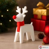 Minimalist Rudolph Deer Figurine - Christmas 2025