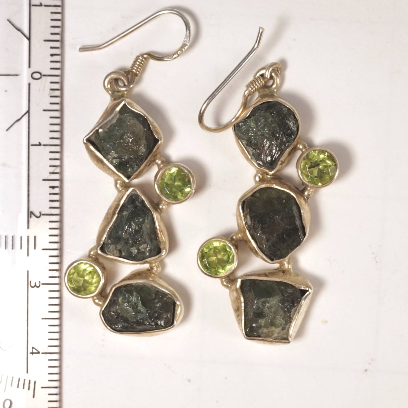 Orecchini pendenti & Orecchini a lobo: Ohrringe 925 Silber Moldavit/Peridot – Usato da Frauenfeld venduto da Camel16 1