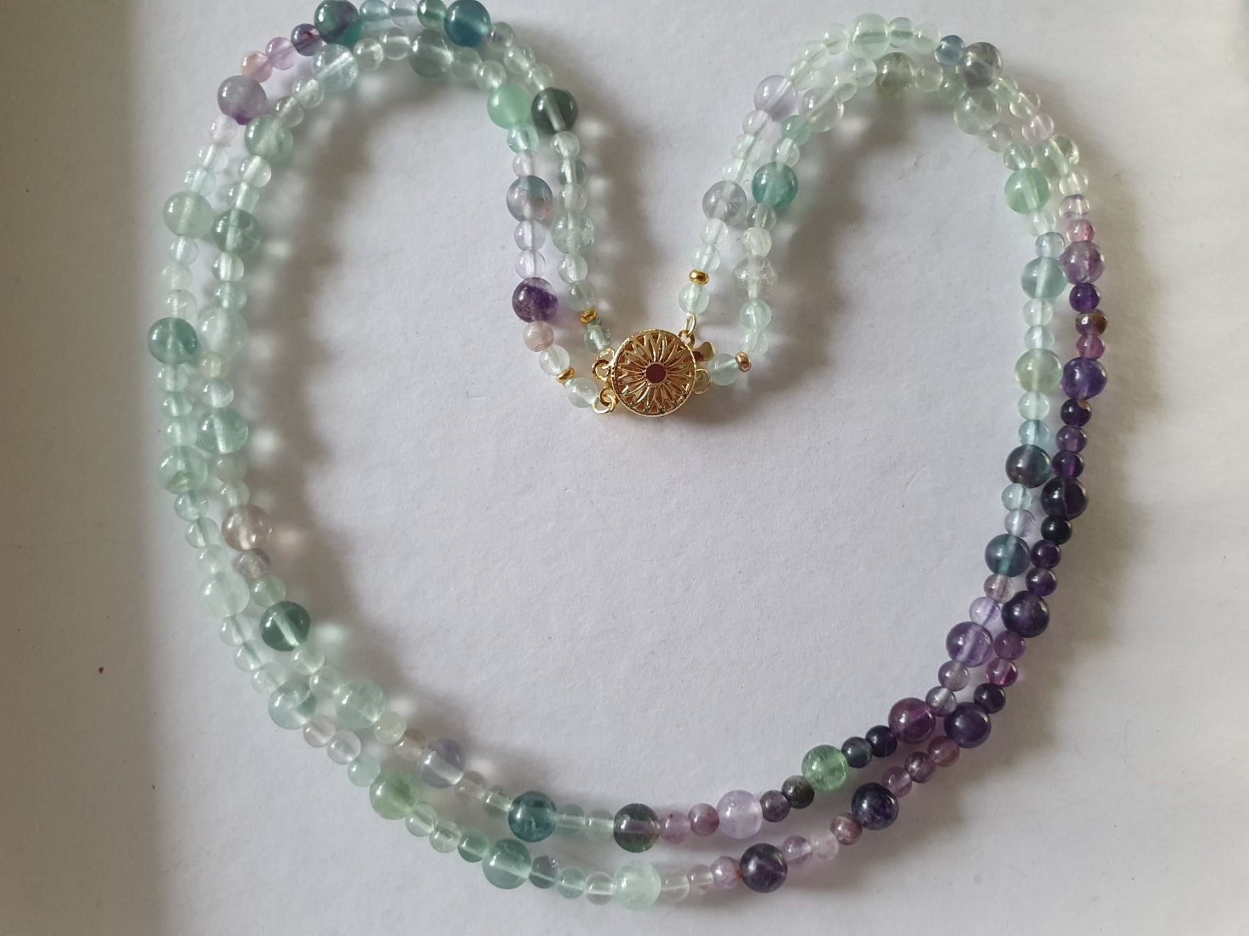Catenine: Super Kette. Fluorite 2 Reichen – Nuovo (secondo la descrizione) da Benglen venduto da Meercat3
