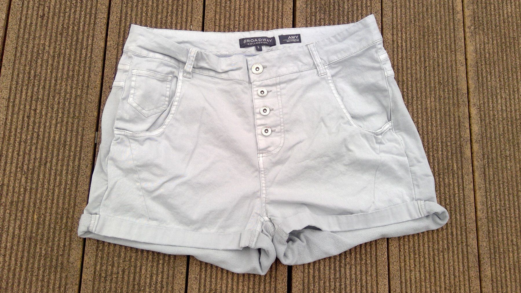 Pantaloni: Short gris BROADWAY, taille L, 4x poches, coton – Nuovo (secondo la descrizione) da Agiez venduto da chouchanelle