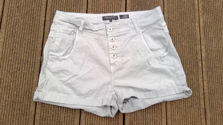 Short gris BROADWAY, taille L, 4x poches, coton
