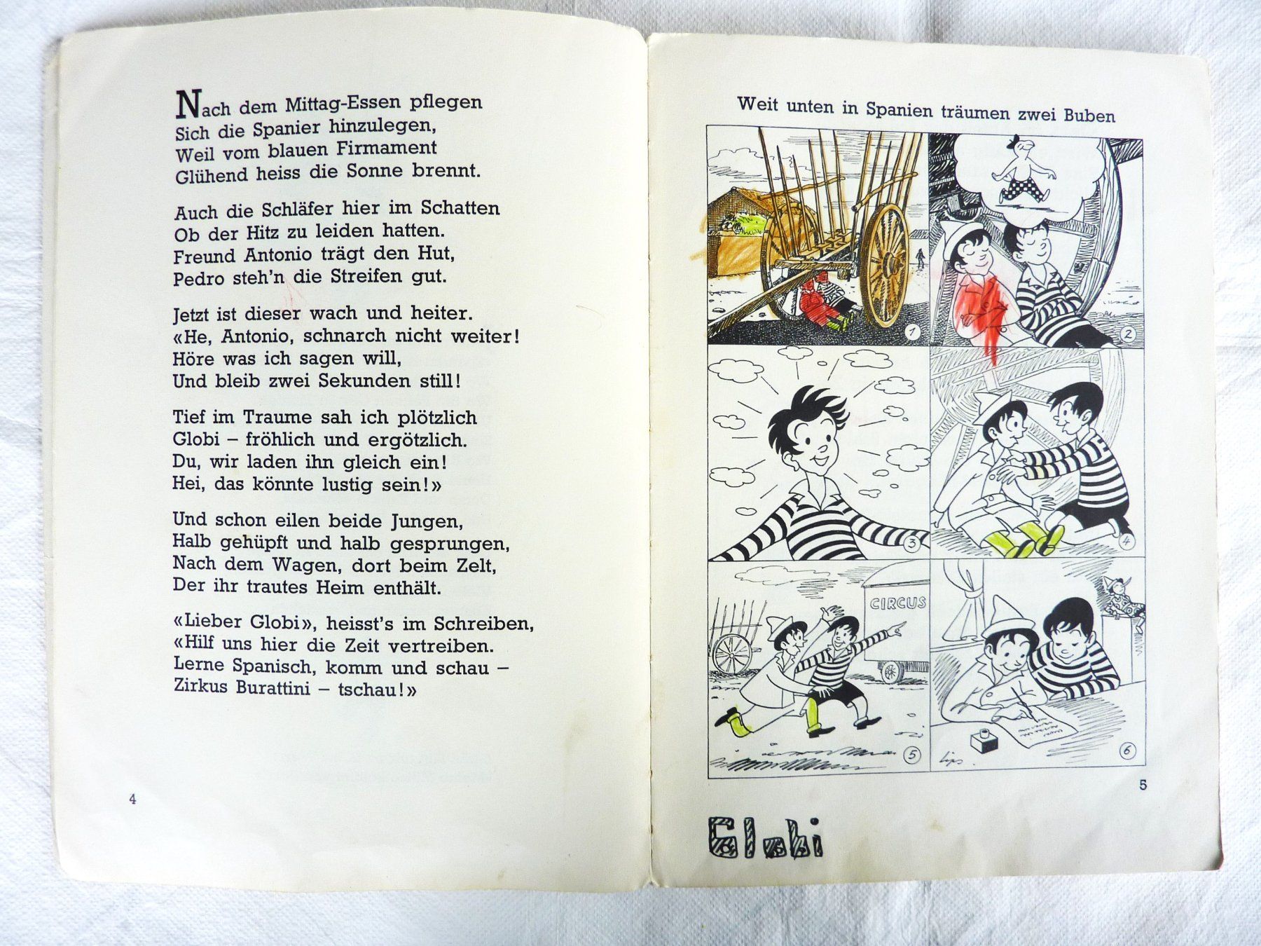 Comics: Globi im Land der Spanier, 1. Auflage 1959 – Gebraucht aus Lustmühle von kloster46 4