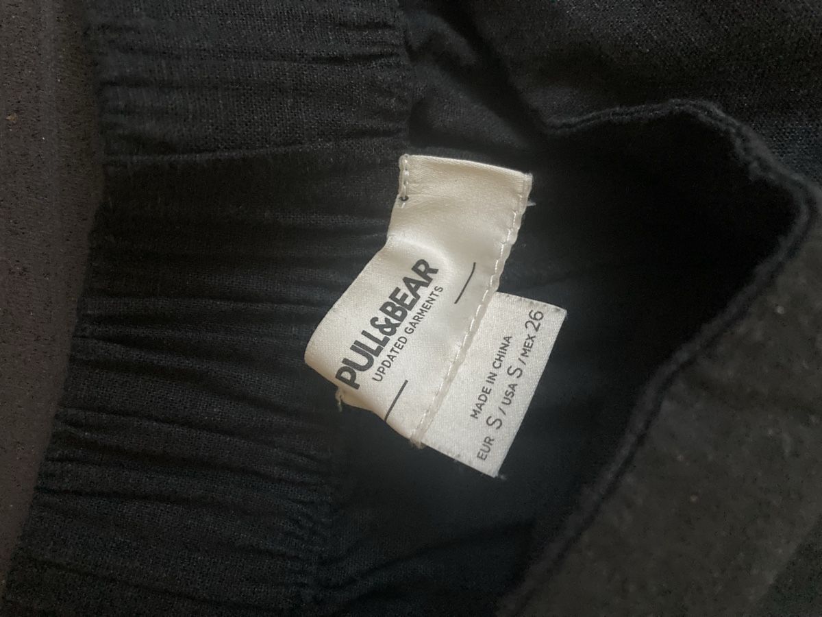 Pull&Bear Pantaloni: Leinenhose mit Schlitz vorne  – Usato da Gasel venduto da _Smaragda 3