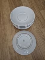 6 Stück Dessertteller / Brotteller, weisses Porzellan