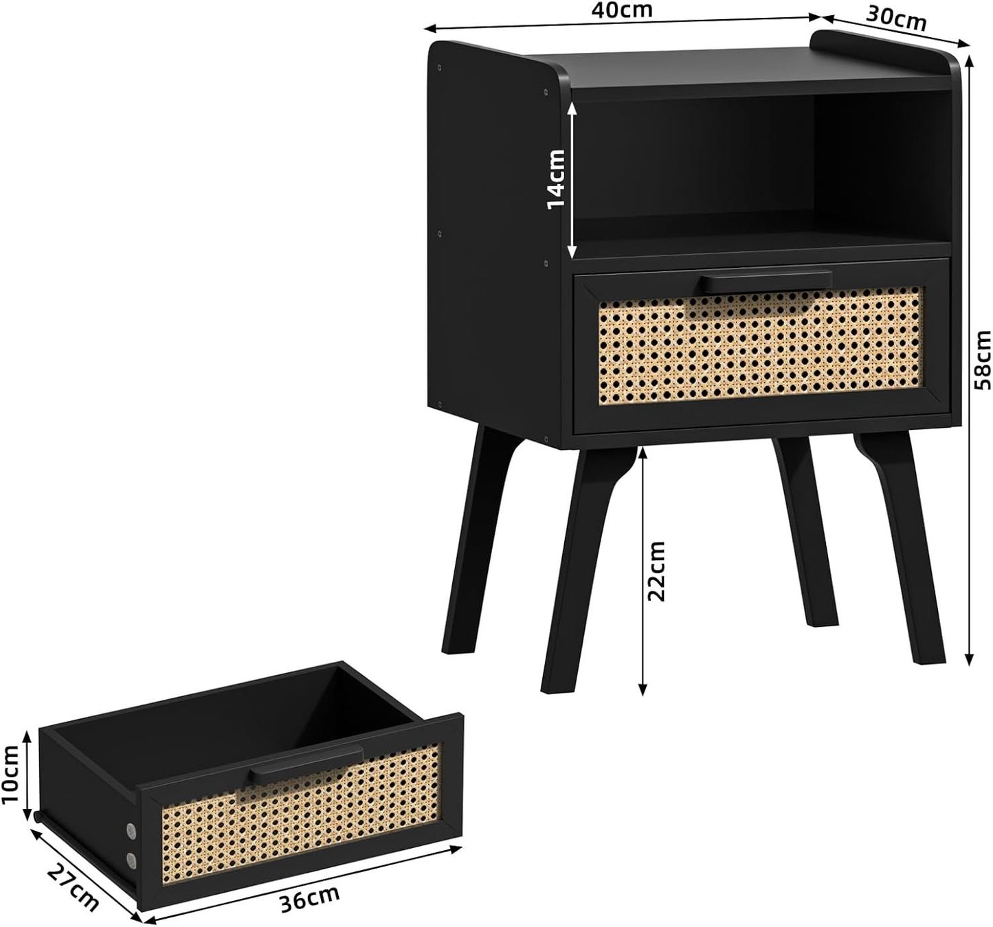 Comodini: Nachttisch, 2er Set – Nuovo (secondo la descrizione) da Pieterlen venduto da Plasticbox 7