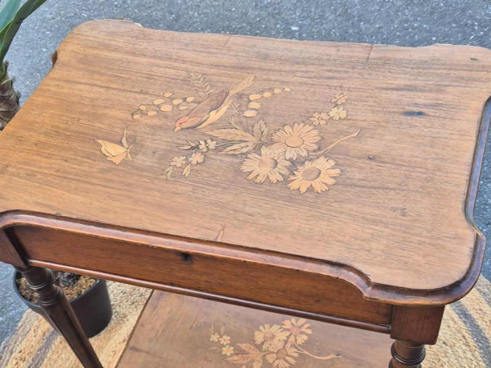 Tavoli: Petit meuble ancien marqueté – Usato da Fully venduto da tameab 3
