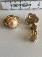 Vintage Modeschmuck, Ohrclips mit Perle