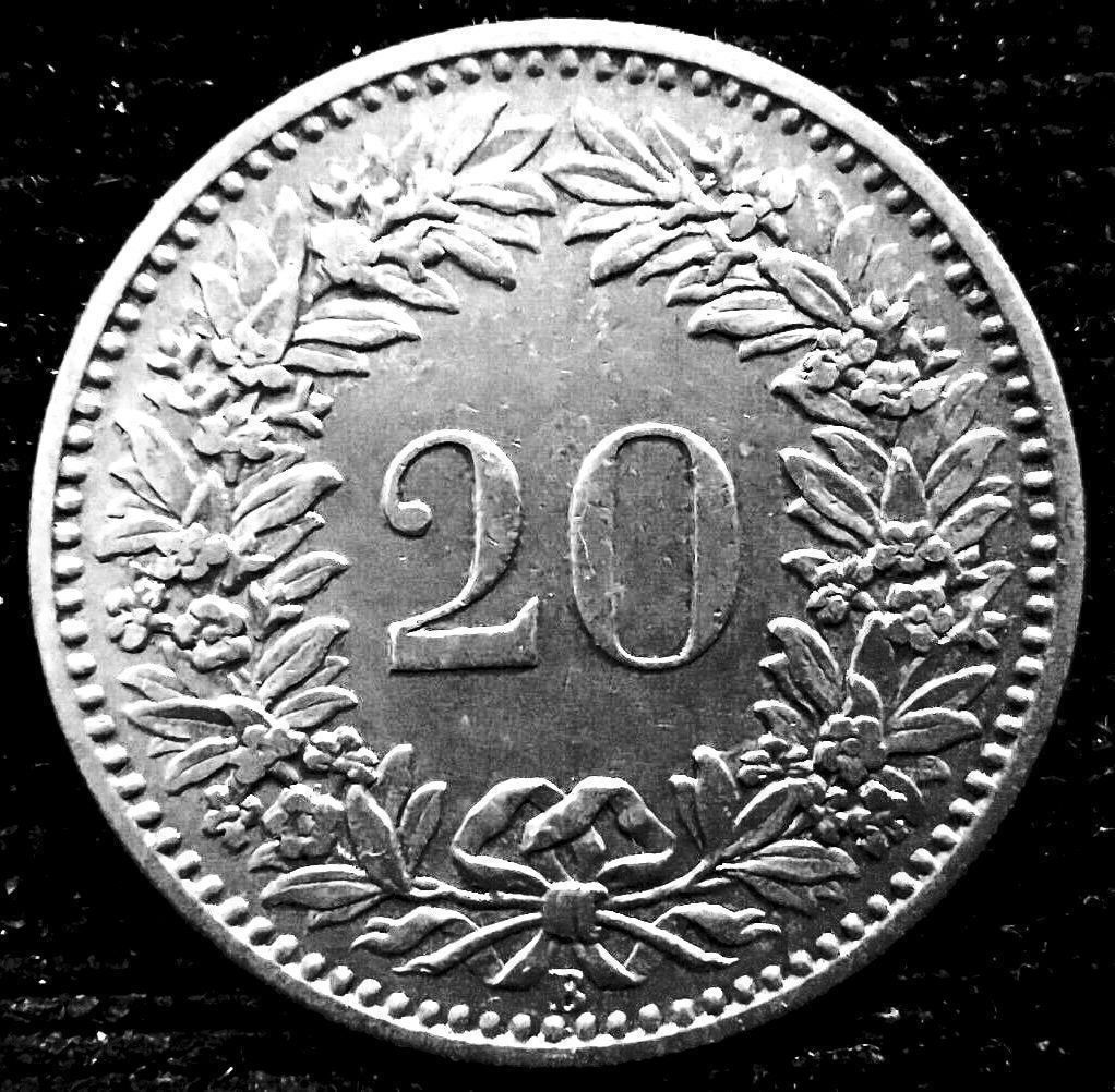 Tutti le monete: 20 RAPPEN 1899 B.  HMZ 2-1207 l – Usato da Aurigeno venduto da SCS 1