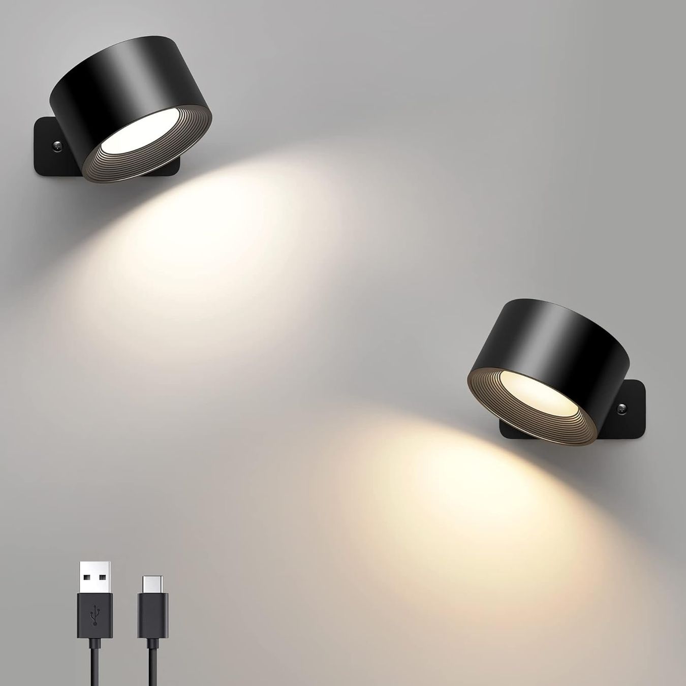 Lampade: 2 Stück Touch-Control LED Wandleuchte Innen – Nuovo e nell'imballaggio originale da Châtelaine venduto da topshop.switzerland