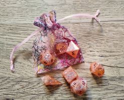 Lot de dés JDR artisanaux neufs