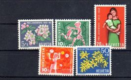 Pro Juventute kmpl. Satz 1962  **