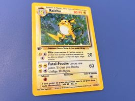 Pokémon 1999 Raichu 1st Edition 14/102 Set de Base FR