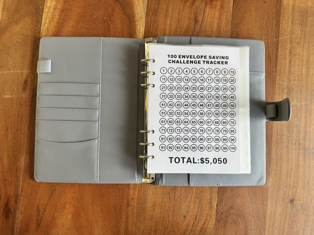 Bücher: 100 Envelope Challenge Sparordner A6 Budget Binder Grau – Neu (gemäss Beschreibung) aus St. Gallen von Popolone26 3