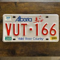 🇨🇦 Autoschild, Alberta VUT-166 - Kanada 