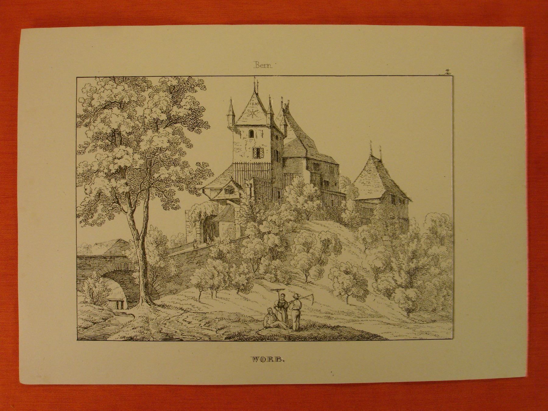 Grafica & Litografie: WORB, BERN, LITHOGRAPHIE 1840 – Usato da Grüningen venduto da Kartensammler 1