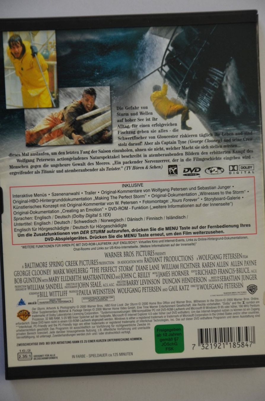 Tutti i DVDs: George Clooney in der Sturm – Nuovo (secondo la descrizione) da Wetzikon ZH venduto da bausie 1
