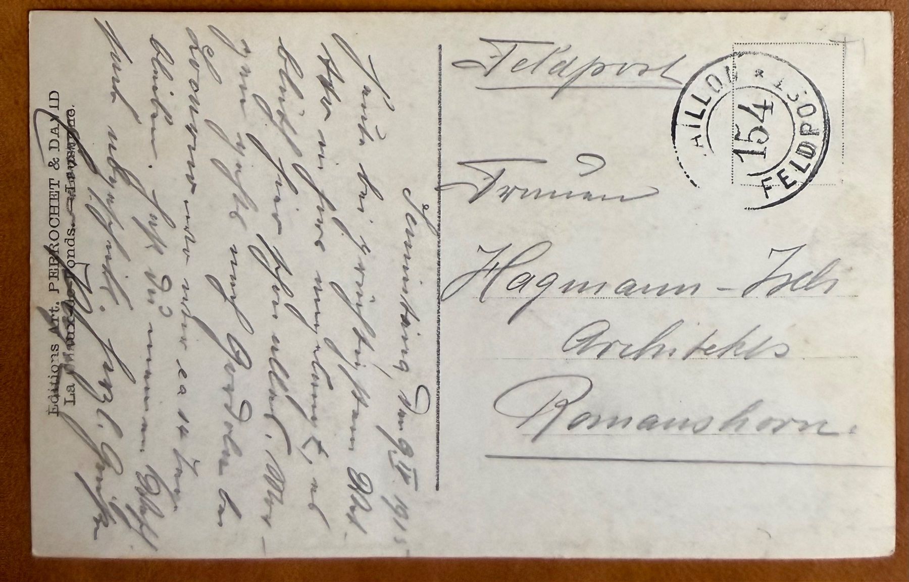 Cartoline postali: Bellinzona - Panorama 1915 – Usato da Lutry venduto da Ediego 1
