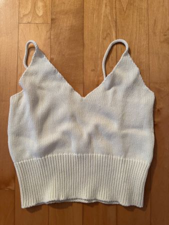 Stricktop Vanille mit Spaghettiträgern