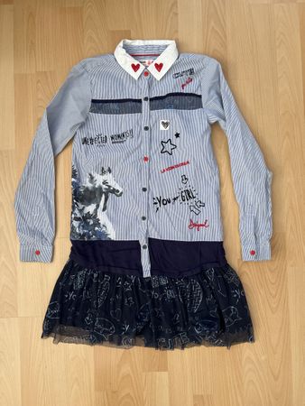 Desigual Mädchen Kleid Hemdblusenkleid Gr. 146 152