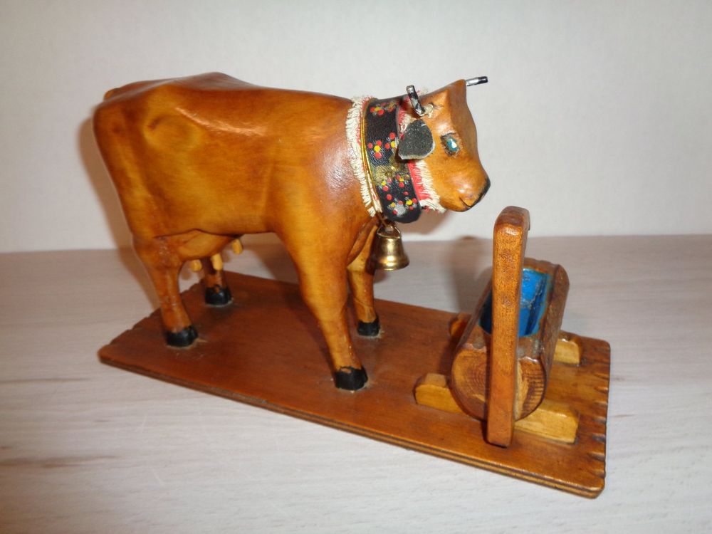 ALTE KUH APPENZELLER HOLZKUH GESCHNITZT HANDARBEIT | Kaufen auf Ricardo