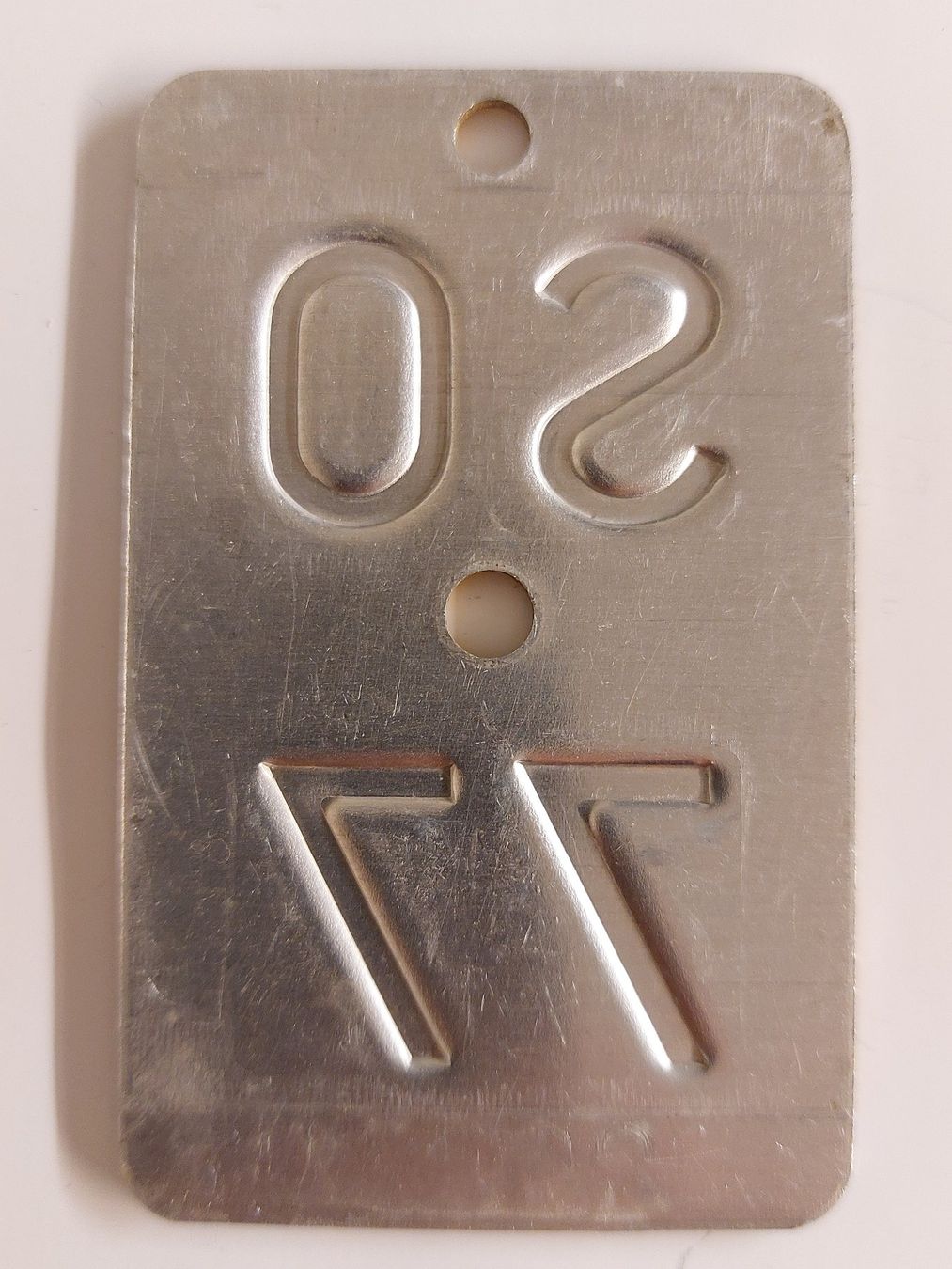 Sachs Insegne: Velonummer SO 77 Mofanummer gelb plaque Mofa – Usato da Schenkon venduto da Uhu007 1