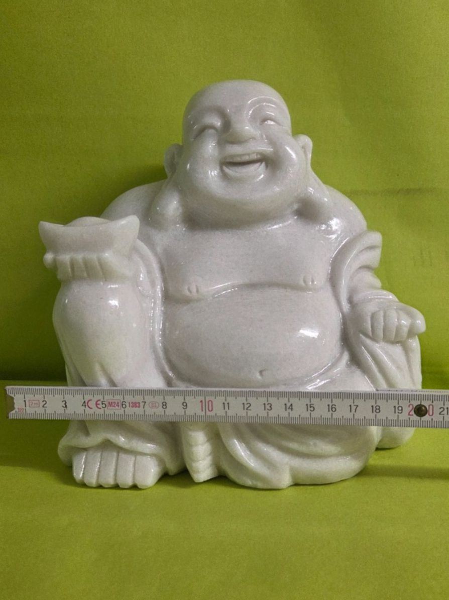 Skulpturen & Statuen: Happy Buddha aus Marmor 20cm massiv – Neu (gemäss Beschreibung) aus Roggliswil von Mabelco 5